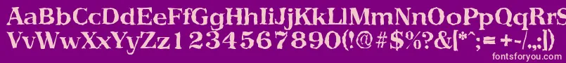 PriamosrandomBold Font – Pink Fonts on Purple Background