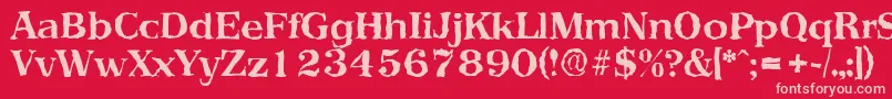 PriamosrandomBold Font – Pink Fonts on Red Background