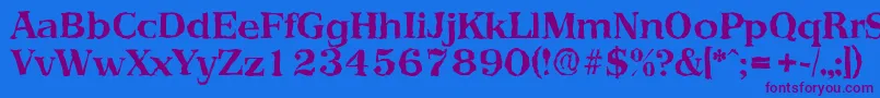 PriamosrandomBold Font – Purple Fonts on Blue Background