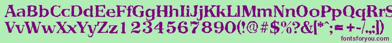 PriamosrandomBold Font – Purple Fonts on Green Background