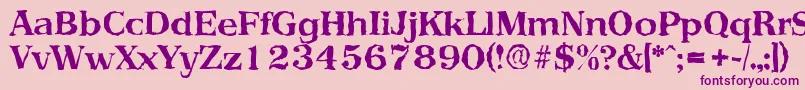 PriamosrandomBold Font – Purple Fonts on Pink Background