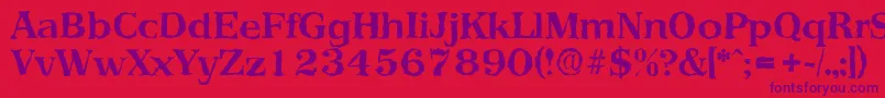 PriamosrandomBold Font – Purple Fonts on Red Background