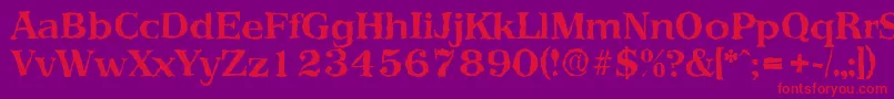 PriamosrandomBold Font – Red Fonts on Purple Background