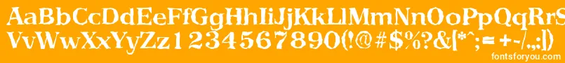 PriamosrandomBold Font – White Fonts on Orange Background