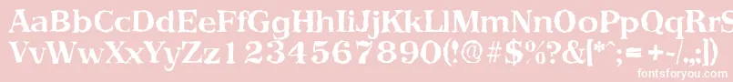 PriamosrandomBold Font – White Fonts on Pink Background