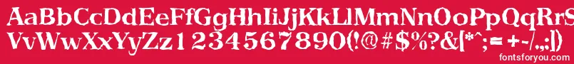 PriamosrandomBold Font – White Fonts on Red Background