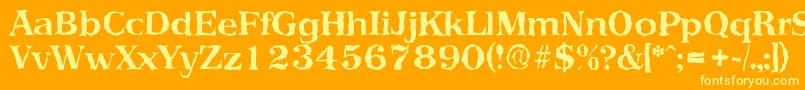 PriamosrandomBold Font – Yellow Fonts on Orange Background