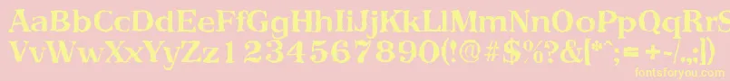PriamosrandomBold Font – Yellow Fonts on Pink Background