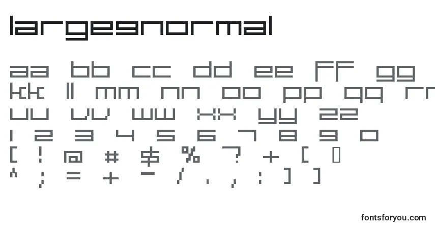 Large9Normal-fontti – aakkoset, numerot, erikoismerkit