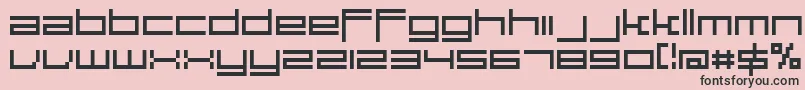 Large9Normal-Schriftart – Schwarze Schriften auf rosa Hintergrund