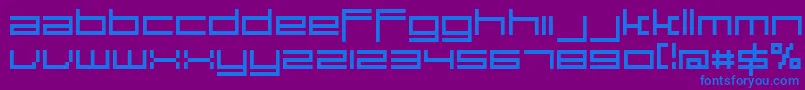 Шрифт Large9Normal – синие шрифты на фиолетовом фоне