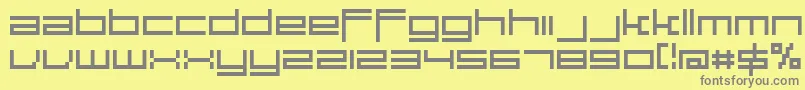 Шрифт Large9Normal – серые шрифты на жёлтом фоне