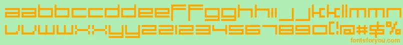 Police Large9Normal – polices orange sur fond vert