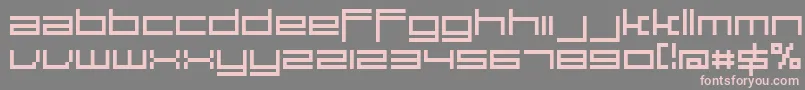 Large9Normal-Schriftart – Rosa Schriften auf grauem Hintergrund