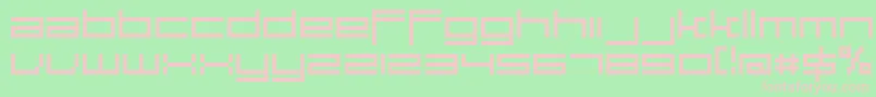 Large9Normal Font – Pink Fonts on Green Background