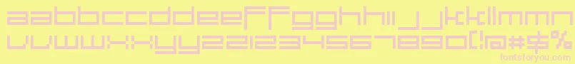Шрифт Large9Normal – розовые шрифты на жёлтом фоне