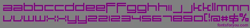 Large9Normal Font – Purple Fonts on Gray Background
