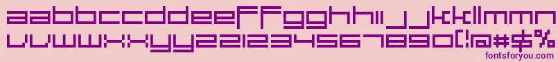 Large9Normal-Schriftart – Violette Schriften auf rosa Hintergrund