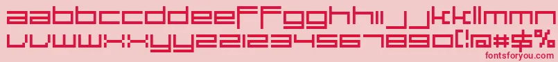 Large9Normal Font – Red Fonts on Pink Background