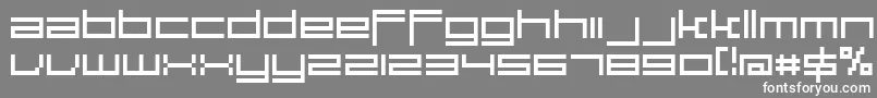 Fonte Large9Normal – fontes brancas em um fundo cinza