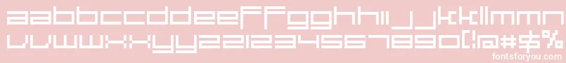 Large9Normal Font – White Fonts on Pink Background
