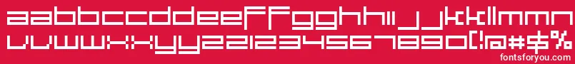 Large9Normal Font – White Fonts on Red Background