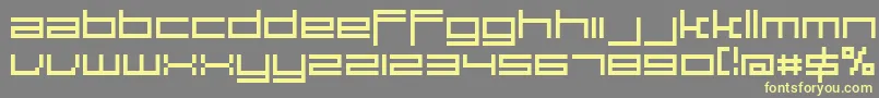 Large9Normal Font – Yellow Fonts on Gray Background