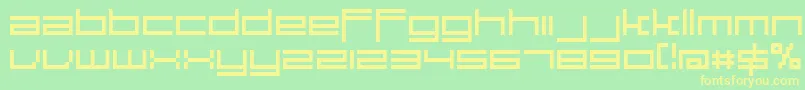 Large9Normal Font – Yellow Fonts on Green Background