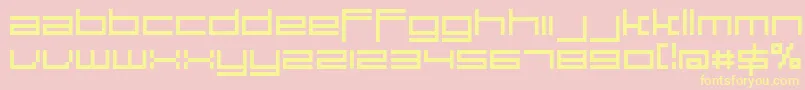 フォントLarge9Normal – 黄色のフォント、ピンクの背景