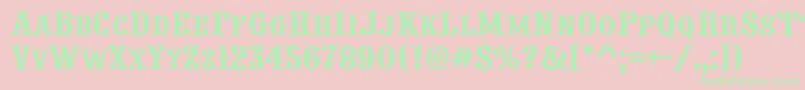 PresentumcpsRegular Font – Green Fonts on Pink Background