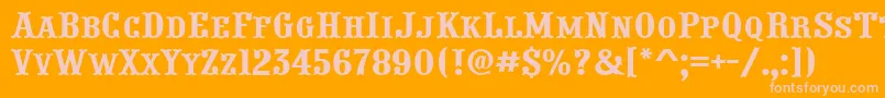 PresentumcpsRegular Font – Pink Fonts on Orange Background