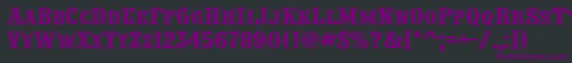 Police PresentumcpsRegular – polices violettes sur fond noir