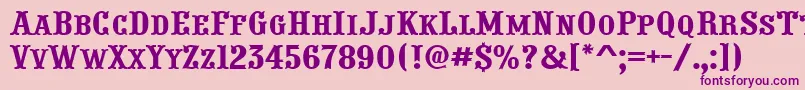 PresentumcpsRegular Font – Purple Fonts on Pink Background