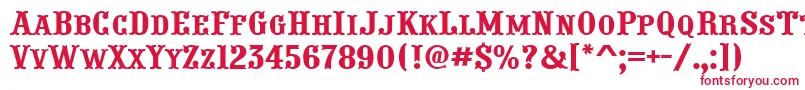 PresentumcpsRegular Font – Red Fonts on White Background