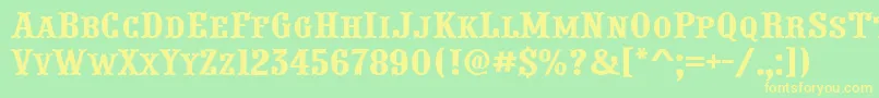Police PresentumcpsRegular – polices jaunes sur fond vert