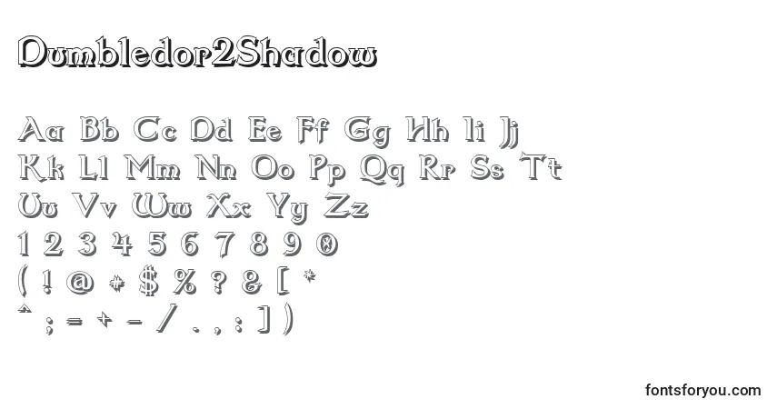 Dumbledor2Shadowフォント–アルファベット、数字、特殊文字