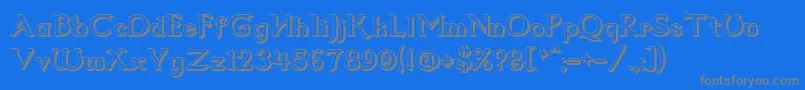 Dumbledor2Shadow Font – Gray Fonts on Blue Background