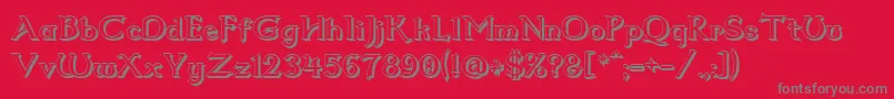 Dumbledor2Shadow Font – Gray Fonts on Red Background