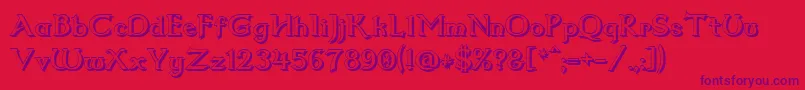 Dumbledor2Shadow Font – Purple Fonts on Red Background
