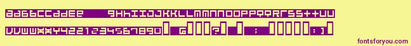 BeatboxInbox Font – Purple Fonts on Yellow Background