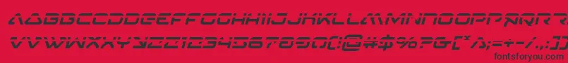 4114blasterv2laserital Font – Black Fonts on Red Background