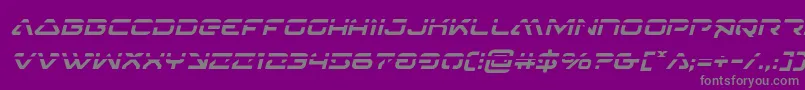 4114blasterv2laserital Font – Gray Fonts on Purple Background