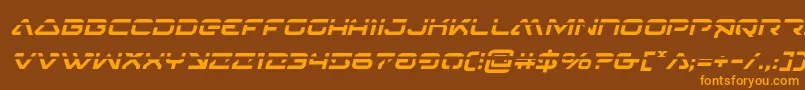 4114blasterv2laserital Font – Orange Fonts on Brown Background