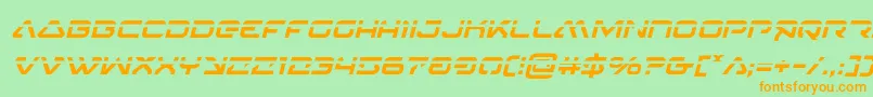 4114blasterv2laserital Font – Orange Fonts on Green Background