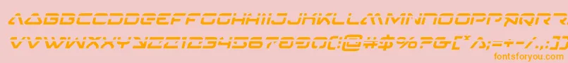 4114blasterv2laserital Font – Orange Fonts on Pink Background
