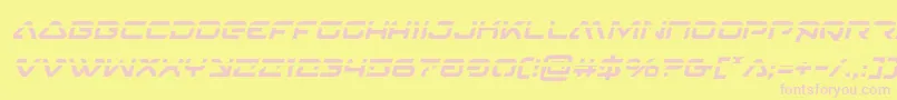 4114blasterv2laserital Font – Pink Fonts on Yellow Background
