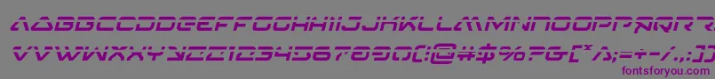 4114blasterv2laserital Font – Purple Fonts on Gray Background
