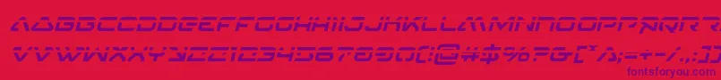 4114blasterv2laserital Font – Purple Fonts on Red Background