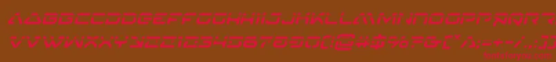 4114blasterv2laserital Font – Red Fonts on Brown Background
