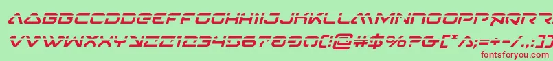 4114blasterv2laserital Font – Red Fonts on Green Background